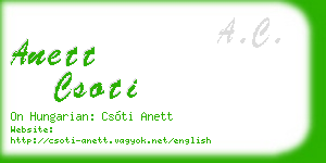 anett csoti business card